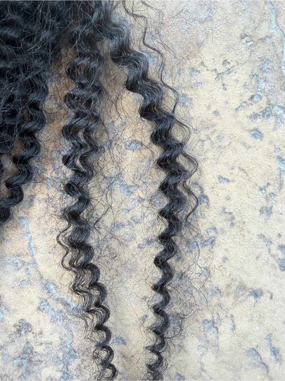 Black Curly Clip-In Hair Extensions - Natural Texture brand new never worn